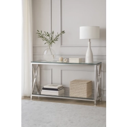 SKD-86 KONSOLA LOFT INDUSTRIALNA STAL CZARNA STAL NIERDZEWNA POLEROWANA SZCZOTKOWANA  INOX